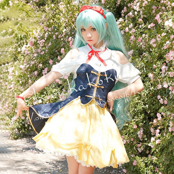 初音ミク 風 はつね ミク コスプレ衣装 ウィッグ 靴 cosplay チャイナ 