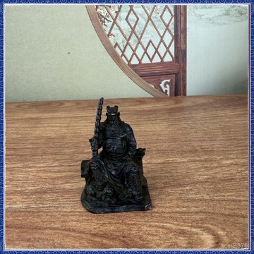 🙏武德宮過爐 開光🔥5月初更新-做舊古玩財神武財神舊貨趙公明撿漏騎虎小佛品相極好做工精細擺件 免運 熱銷 師傅推薦