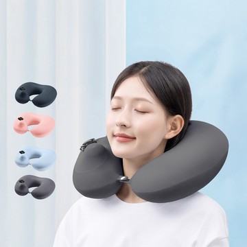 半島良品 出國便攜按壓充氣U型頸枕 (居家/寢具/睡枕/辦公用品/旅遊/國外)