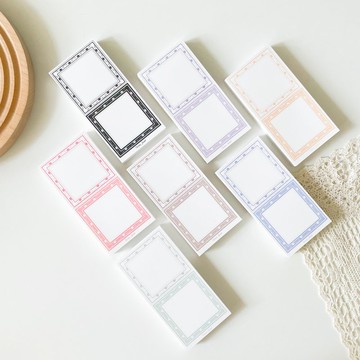 復古圖紋方框手帳便利貼紙