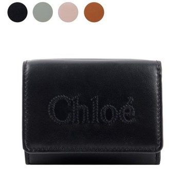 CHLOE Sense 刺繡標誌小款三折短夾(任選) CHC23AP875I10