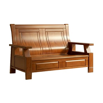 ASSARI-柳宗元全實木雙人座沙發