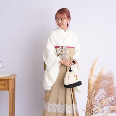 袴 卒業式 購入 2尺袖着物 着物と袴の2点セット かぷり レトロ 袴