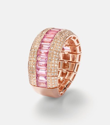 Shay Jewelry 18kt gold ring with pink sapphire and diamonds