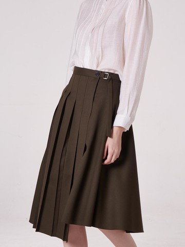 Unbalanced skirt (Khaki)