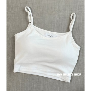 【 UYK 】現貨推薦✨Korea 黑/白細肩帶穿搭必備 Bratop 小可愛 附胸墊 背心