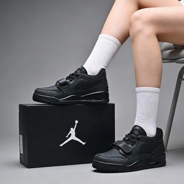 🎯輕氧 Jordan Air Jordan Legacy 312 黑武士 復古籃球鞋 男女同款 黑色 AJ中幫爆款正品
