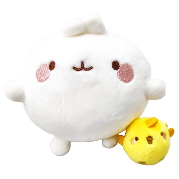 MOLANG 萌浪兔 絨毛鑰匙圈 圓潤大臉 11cm  1個