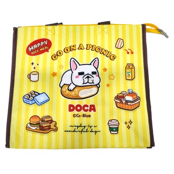 豆卡 保溫野餐袋，拉鍊設計，大容量袋型  34 x 20.5 x 30cm  豆卡快樂餐  1個