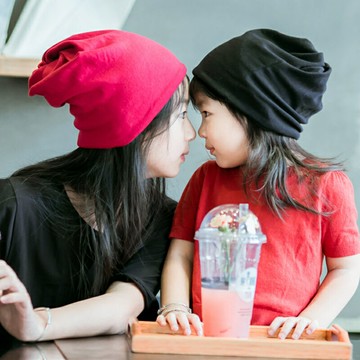 兒童帽子男女潮寶寶套頭帽秋冬女童棉質針織護耳堆堆帽親子包頭帽