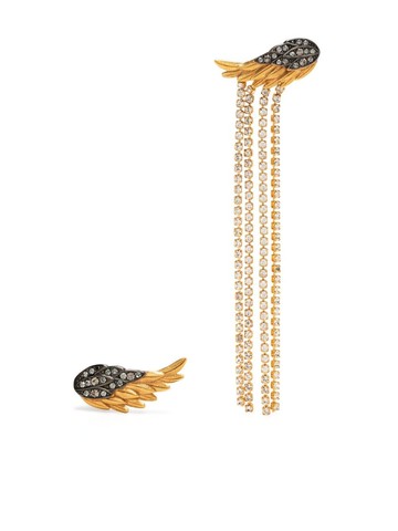Zadig&Voltaire - Rock wing stud earrings - women - Metal - One Size - Gold