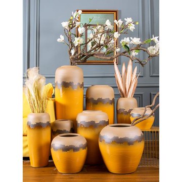 景德鎮陶瓷大花瓶客廳插花干花現代家居簡約落地陶罐酒店裝飾擺件