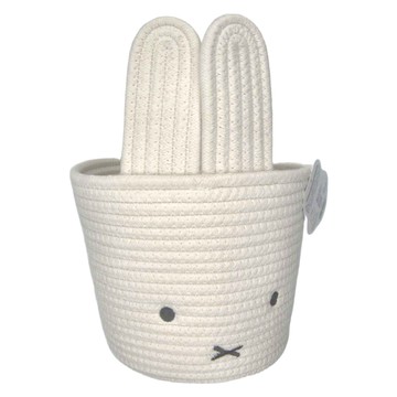 Sanrio 三麗鷗 綿繩置物籃 212286 M  高29 x 直徑23cm  MIFFY 白色  1件