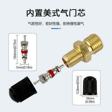 💯品質之選​💯☭汽車摩托自行車輪胎氣門芯 1/8 NPT 1/4 NPT銅氣門嘴 M8*1銅氣嘴