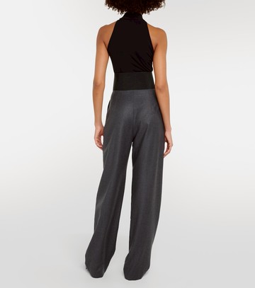 Alaïa High-rise virgin wool straight pants