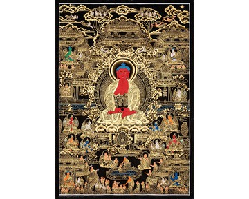 天上阿彌陀佛辛格唐卡一瞥入淨土