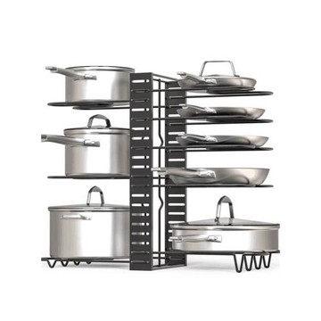 免打孔可調節多層鍋具置物架8層架砧板菜板架鍋蓋架鍋收納PanRack