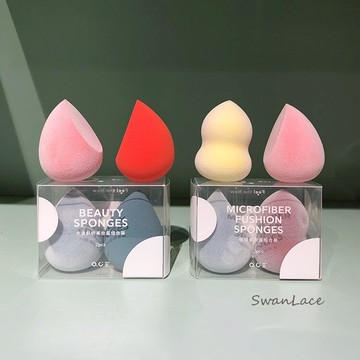 毛茸茸滴SwanLace精選毛絨莫蘭迪色系葫蘆水滴干濕兩用粉撲美妝蛋