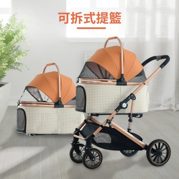 BND中型寵物減震推車 BNDC303L【⚡️快速出貨】外出寵物車 車包分離 可折疊 大推車 寵物推車