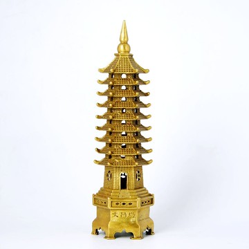 風水閣一對一排盤生辰五行銅文昌塔擺件家居辦公文昌擺設直播