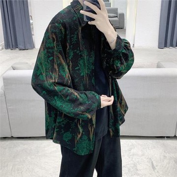 黑暗系一套搭配潮流痞帥長袖襯衣