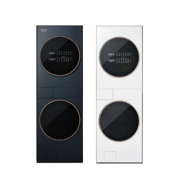 預購 Panasonic 國際牌 17KG+15KG熱泵AI洗烘洗衣機-NA-V1715SP-K(夜幕黑)