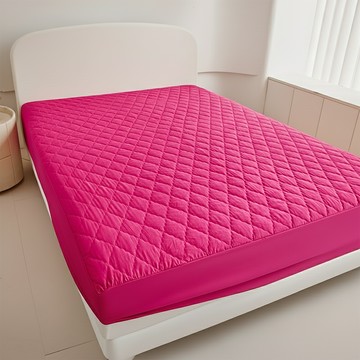 Annette 防潑水床包式保潔墊 台灣製 1kg  Queen Size  桃紅色