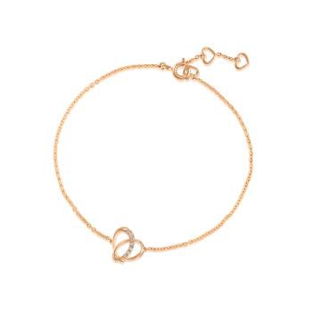 PROMESSA 「同心」18K玫瑰金鑽石手鍊