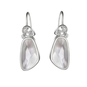 SOIRÉE BY N.Y. 蒔華芮︱Oceano 水滴美鑽珠貝耳環