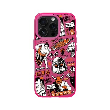 iPhone 16 Pro Clear 粉漾桃 - Paiheme Studio - Black Orange Mix-透明