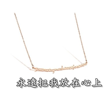 《316小舖》【F157】(優質精鋼項鍊-永遠把我放在心上 /朋友禮物/送人禮物/流行飾品/日韓項鍊/紀念禮物)