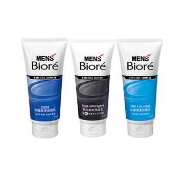 【蝦皮直營特選】Men's Biore 男性專用洗面乳 100g 沁涼淨油/深層柔珠/黑白柔珠