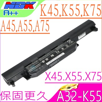 華碩電池-A45,A55,A75,X45,K45,K55,K75,R400,R500,R700,A32-K55,K45DR