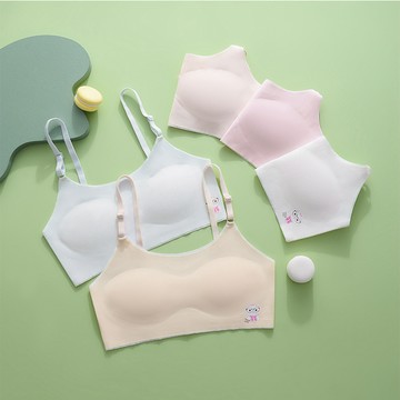 初中生無痕少女內衣學生髮育期防凸小背心中學生13-16歲女童打底