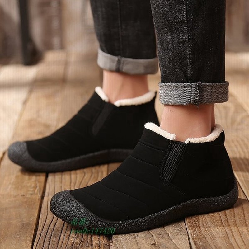 ムートンブーツ スリッポン 裏ボア 裏起毛 ショートブーツ コンフォート レディース カジュアル 保温シューズ 紳士靴 メンズ 冬 男女兼用 スノーシューズ 通販 Lineポイント最大get Lineショッピング