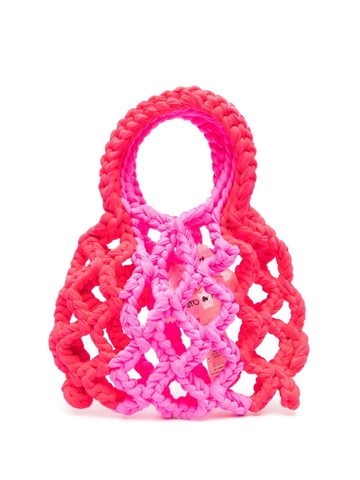 Forte Forte - stretch crochet mini bag - women - Elastane/Polyamide - One Size - Pink