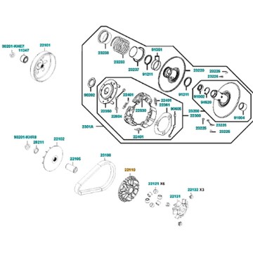 光陽原廠零件 KRV MOTO 鏈條版 普利盤