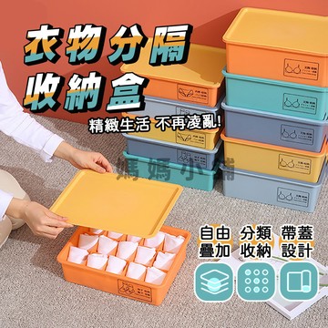 【媽媽小舖】內衣收納盒 多格內衣收納盒 衣櫥收納盒 分格內褲襪子儲物盒 內衣褲整理盒 襪子收納盒 內褲收納盒 居家收納