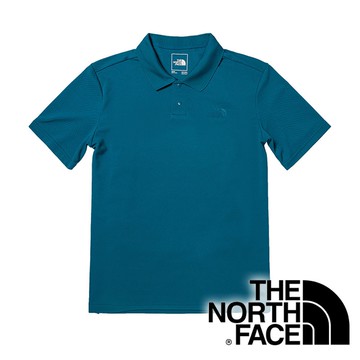 【THE NORTH FACE 美國】男快乾短袖POLO上衣『藍綠』NF0A7WD2 戶外 登山 時尚 休閒 上衣 短袖 POLO衫