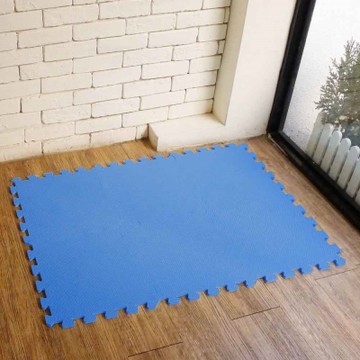 【新生活家】EVA素面巧拼地墊32x32x1cm-藍色 8入