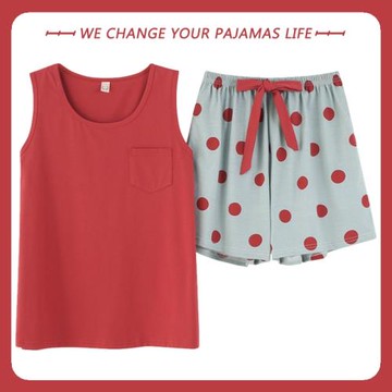 北極絨睡衣女2025年新款夏季高級感純棉背心夏天休閑薄款兩件套裝