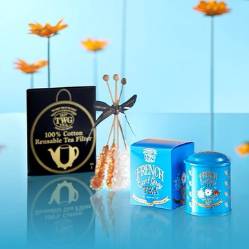 【TWG Tea】迷你茶罐輕奢禮物組  (口味任選 20g/罐+茶糖棒+純棉濾茶網)｜禮物獨家、客製化卡片