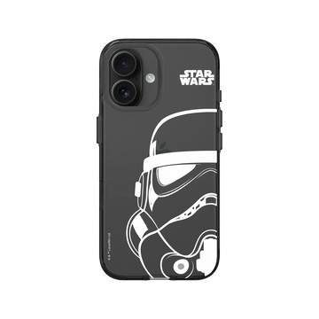 iPhone 16 Clear (相機按鈕) 酷墨灰 - 迪士尼-星際大戰 Star Wars - 星際大戰 – 風暴兵白線條