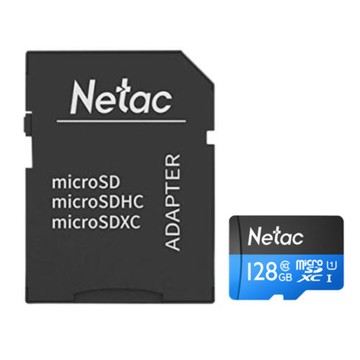 MicroSD- 128GB Netac台灣雷騰 128GB P500 MicroSDXC C10 U1 記憶卡 附SD轉卡