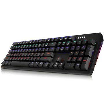 ABKO 可熱插拔側面RGB背光雙色注塑電競機械式有線標準型鍵盤  K515  黑色  機械式