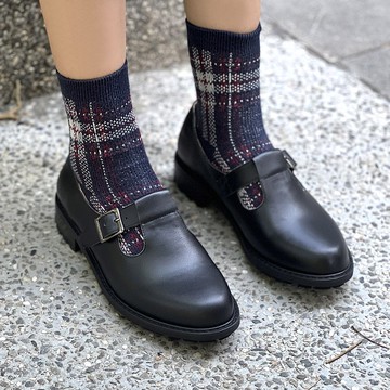黑色 全真皮釦帶T字瑪莉珍鞋 MIT台灣製 女鞋 手工鞋