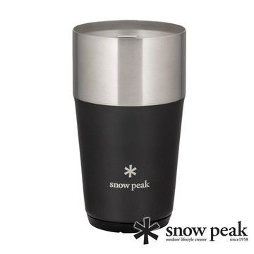 出清特價【snow peak 日本】 真空啤酒厚平底杯16oz『黑色』TW-470 咖啡杯.茶杯.水杯.露營.戶外.居家.杯具