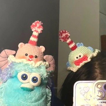 免運💯手工生日禮物diy材料包 毛線鈎針loopy生日帽 編織帽子diy 毛線編織 毛線材料包 手工 手作編織