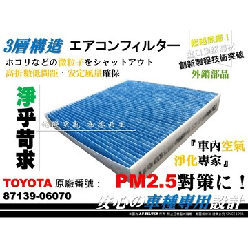 【AF】PM2.5 超微纖 TOYOTA PRIUS 09-15年出廠 P3 原廠 正廠 型 冷氣濾網 空調濾網 冷氣芯