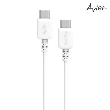 【官網限定】Avier One Step Terra USB-C 環保快充傳輸線 / 雲霧白
